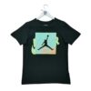 T shirt manches courtes enfant noir Jordan Motif imprime Col Rond