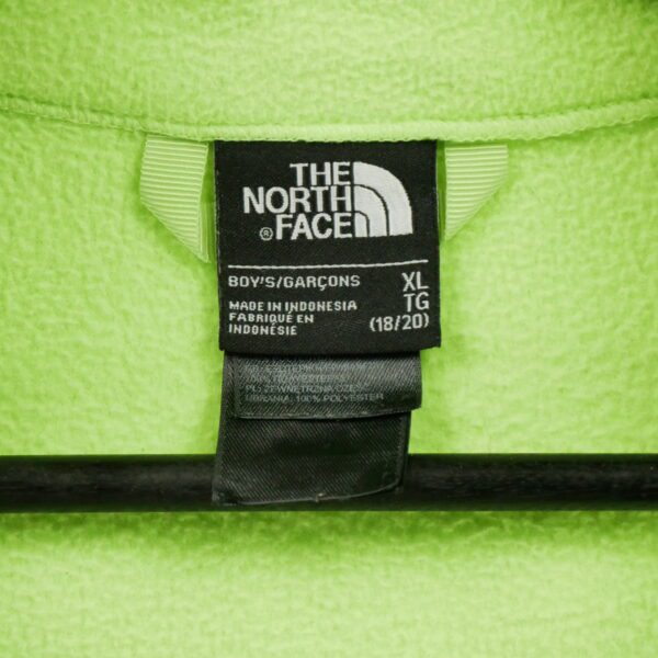 Veste polaires enfant manches longues jaune fluo The North Face Col Montant