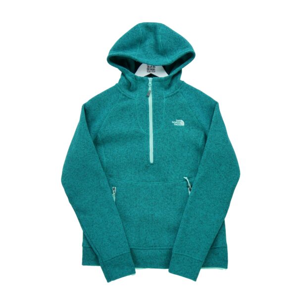 Veste polaires femme manches longues turquoise The North Face Motif chine Col Montant