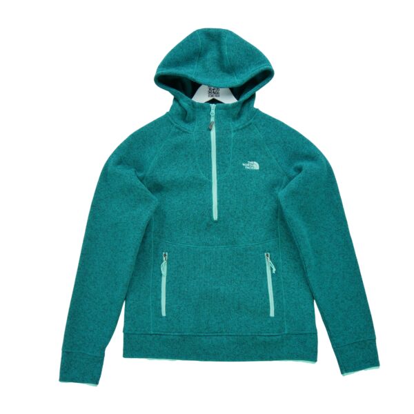 Veste polaires femme manches longues turquoise The North Face Motif chine Col Montant