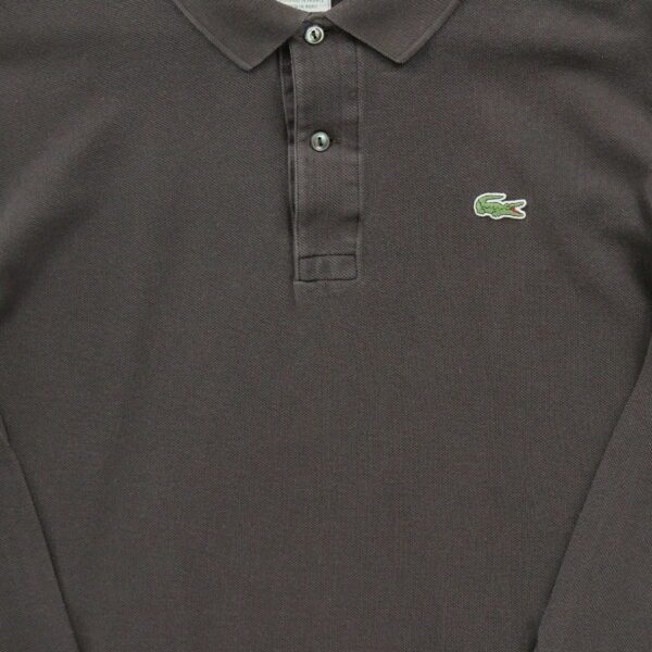 Polo manches longues Homme  Marron – Image 4