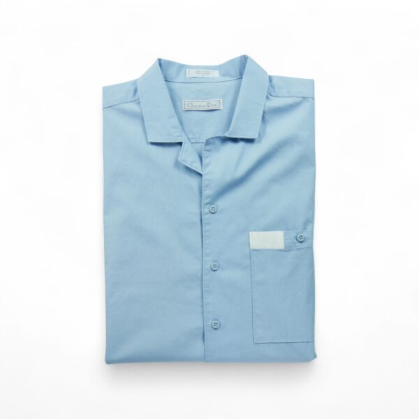 Chemise Christian Dior Homme uni Bleu clair