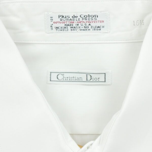 Chemise classique Homme uni Blanc – Image 7