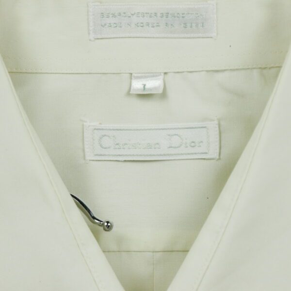 Chemise classique Homme uni Beige – Image 7