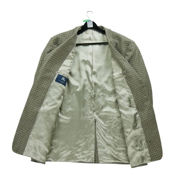 Blazer homme manches longues beige Burberry Motif a carreaux Col Officier