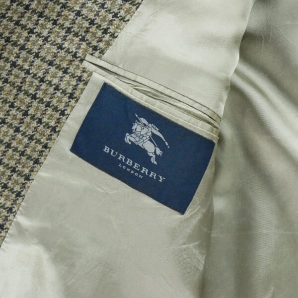 Blazer homme manches longues beige Burberry Motif a carreaux Col Officier