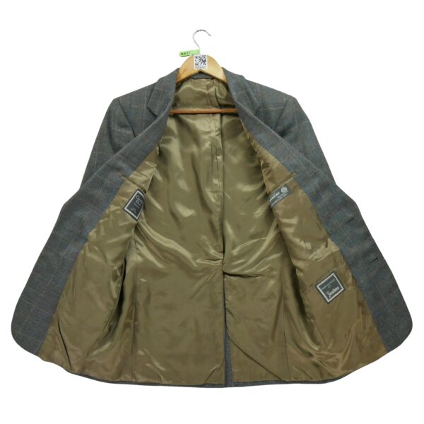 Blazer homme manches longues gris Dior Motif a carreaux Col Revert