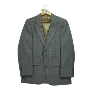 Blazer homme manches longues gris Dior Motif a carreaux Col Revert