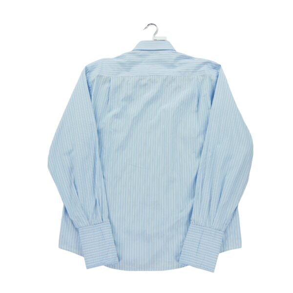 Chemise classiques bouton de manchette homme manches longues bleu clair Yves Saint Laurent Motif a rayures