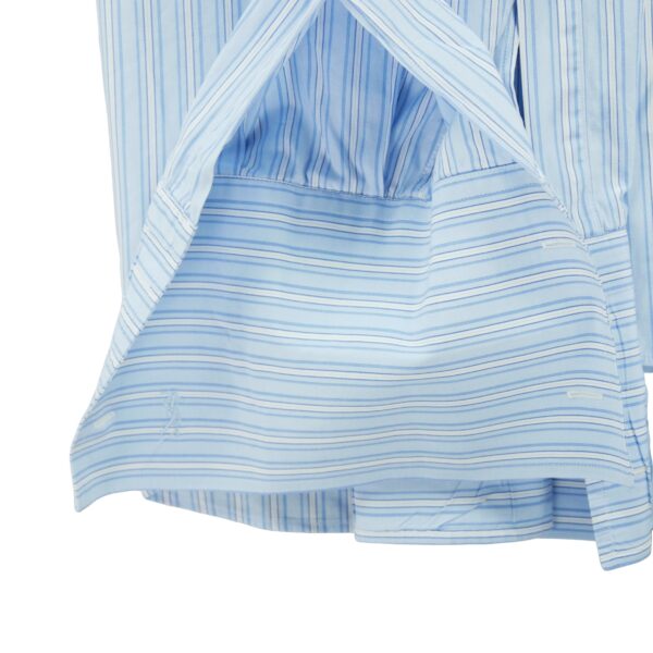 Chemise classiques bouton de manchette homme manches longues bleu clair Yves Saint Laurent Motif a rayures