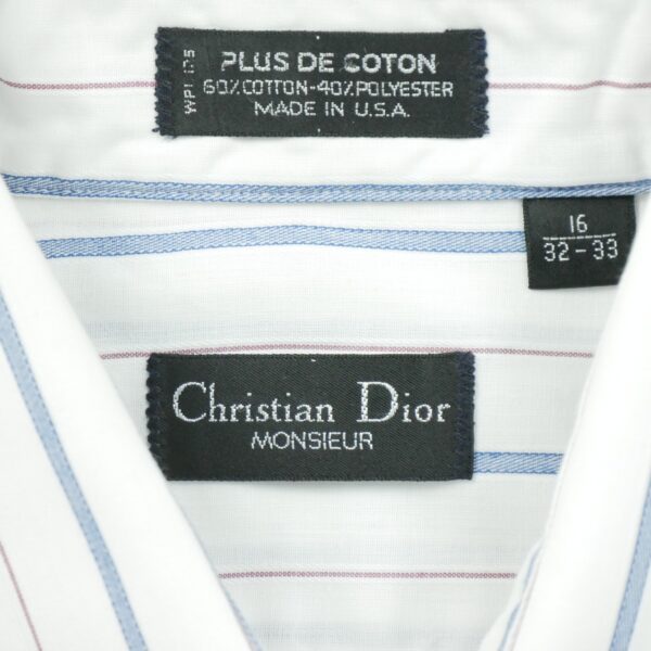 Chemise classiques homme manches longues blanc Dior Motif a rayures