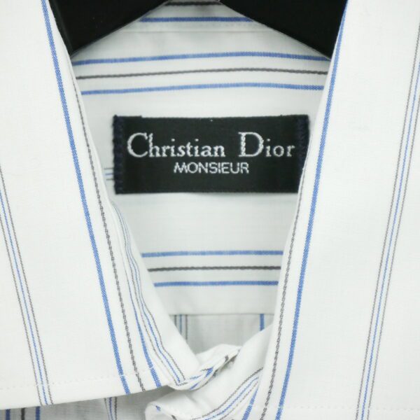 Chemise classiques homme manches longues blanc Dior Motif a rayures
