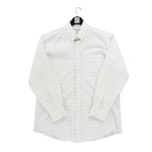 Chemise classiques homme manches longues blanc Yves Saint Laurent Motif a carreaux