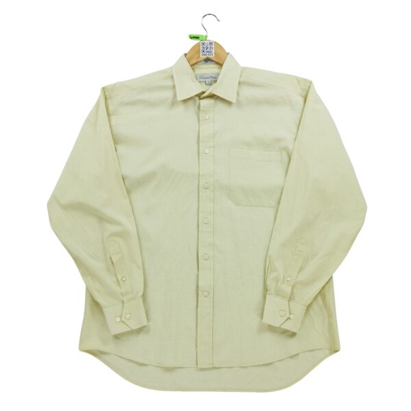 Chemise classiques homme manches longues jaune Dior