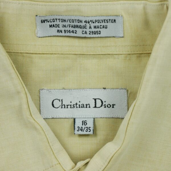 Chemise classiques homme manches longues jaune Dior