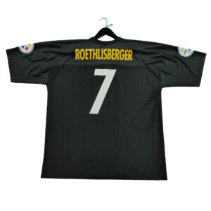 Maillot manches courtes homme noir NFL Equipe Pittsburgh Steelers Roethlisberger