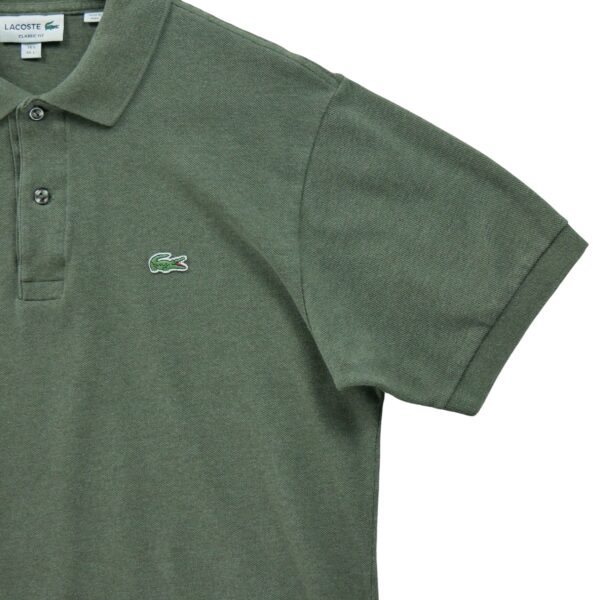 Polo manches courtes femme kaki Lacoste Motif chine Col Polo