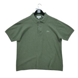 Polo manches courtes femme kaki Lacoste Motif chine Col Polo