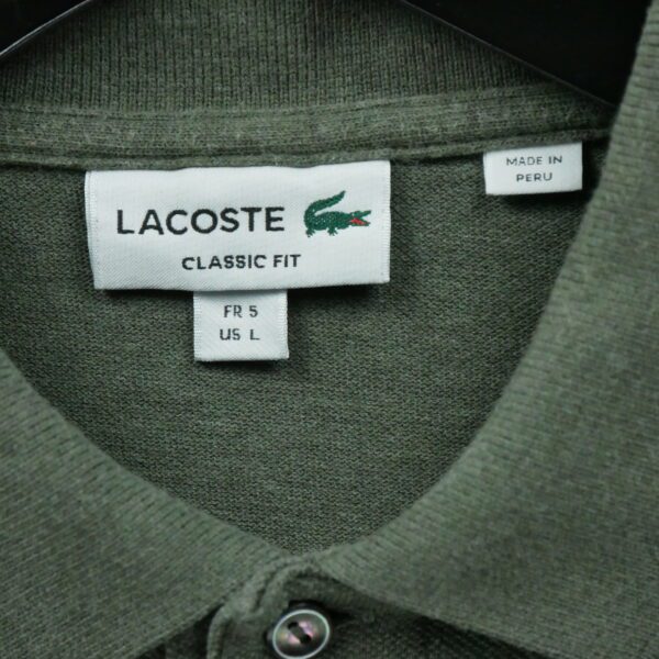 Polo manches courtes femme kaki Lacoste Motif chine Col Polo