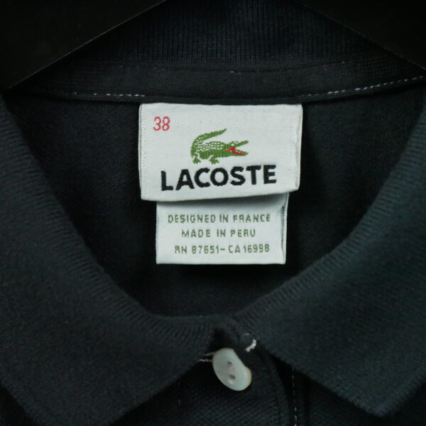 Polo manches courtes femme noir Lacoste Col Polo