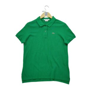 Polo manches courtes femme vert Lacoste Col Polo