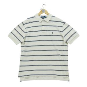 Polo manches courtes homme blanc Polo Ralph Lauren Motif a rayures Col Polo