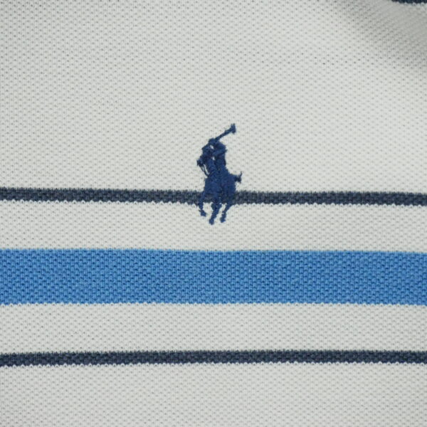 Polo manches courtes homme blanc Polo Ralph Lauren Motif a rayures Col Polo