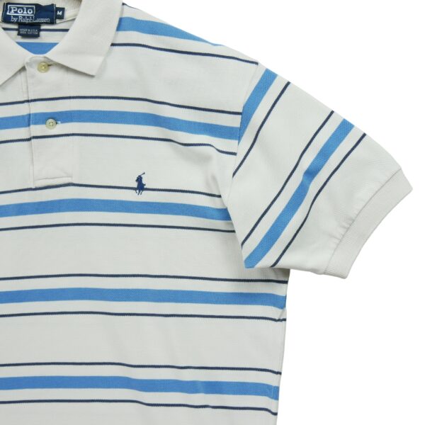 Polo manches courtes homme blanc Polo Ralph Lauren Motif a rayures Col Polo