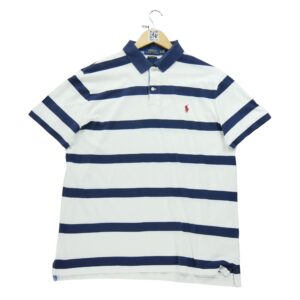 Polo manches courtes homme blanc Polo Ralph Lauren Motif a rayures Col Polo
