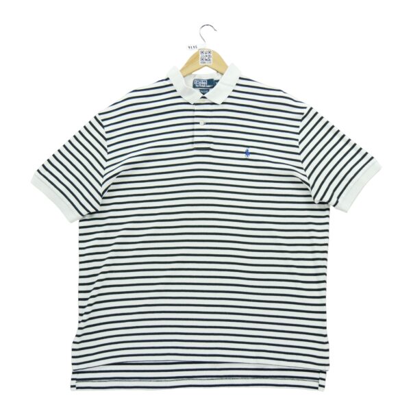 Polo manches courtes homme blanc Polo Ralph Lauren Motif a rayures Col Polo