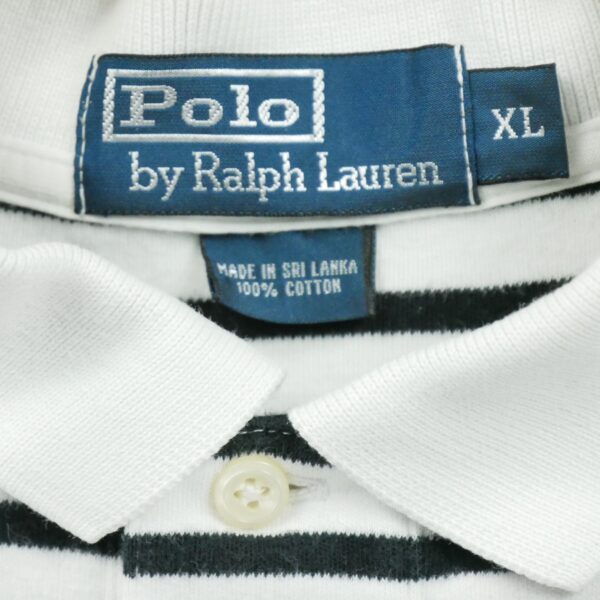 Polo manches courtes homme blanc Polo Ralph Lauren Motif a rayures Col Polo