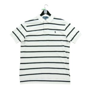 Polo manches courtes homme blanc Polo Ralph Lauren Motif a rayures Col Polo