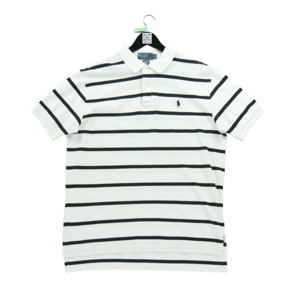 Polo manches courtes homme blanc Polo Ralph Lauren Motif a rayures Col Polo