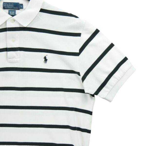 Polo manches courtes homme blanc Polo Ralph Lauren Motif a rayures Col Polo