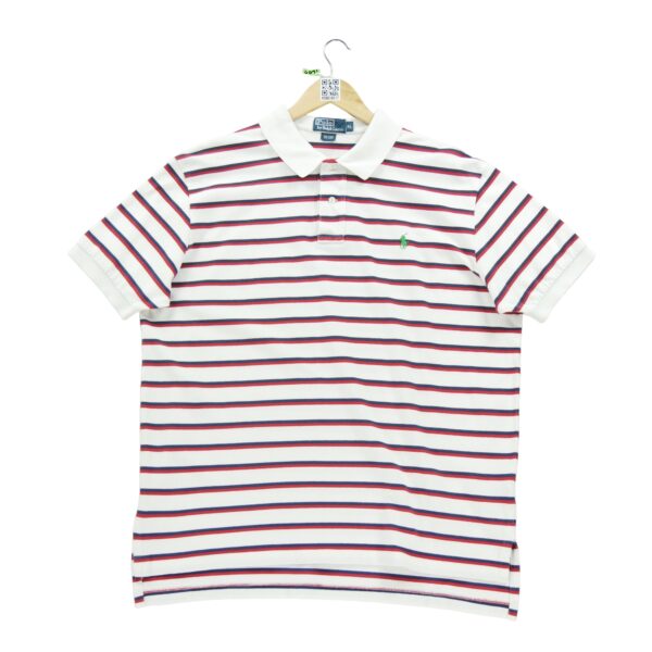 Polo manches courtes homme blanc Polo Ralph Lauren Motif a rayures Col Polo