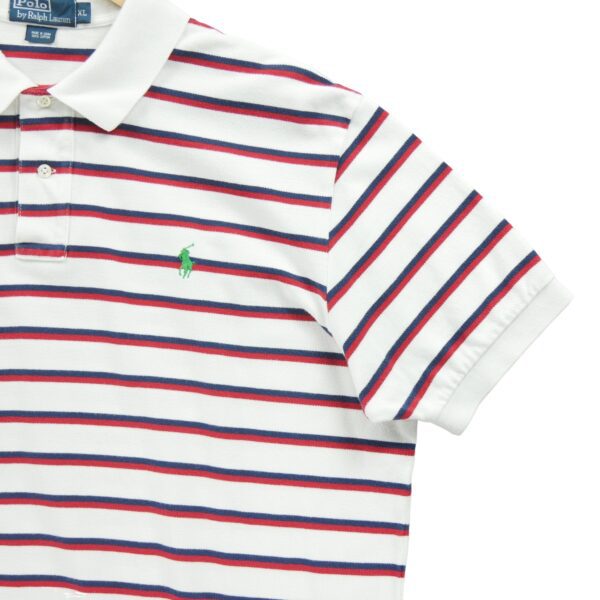 Polo manches courtes homme blanc Polo Ralph Lauren Motif a rayures Col Polo