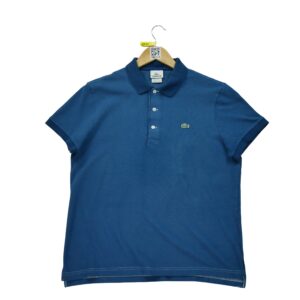 Polo manches courtes homme bleu Lacoste Col Polo