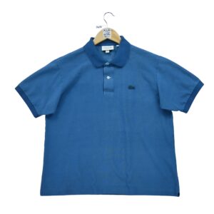 Polo manches courtes homme bleu Lacoste Motif a rayures Col Polo