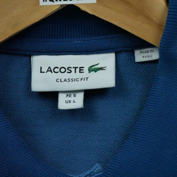 Polo manches courtes homme bleu Lacoste Motif a rayures Col Polo