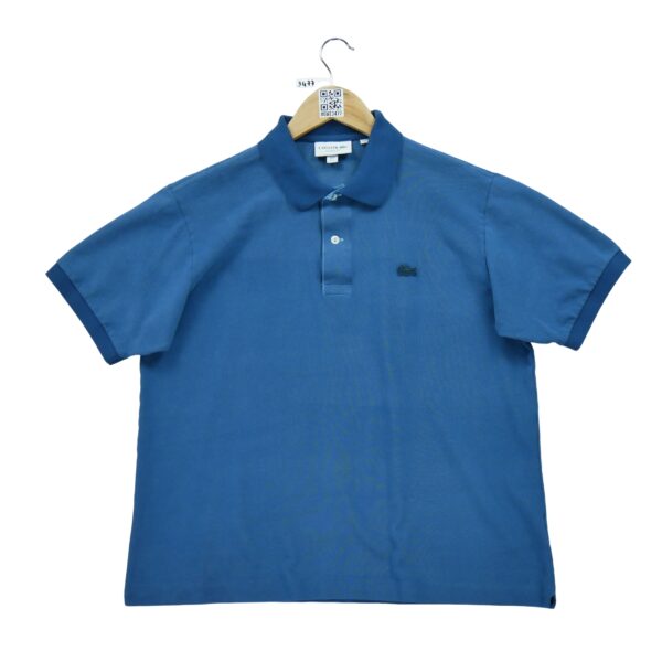 Polo manches courtes homme bleu Lacoste Motif a rayures Col Polo