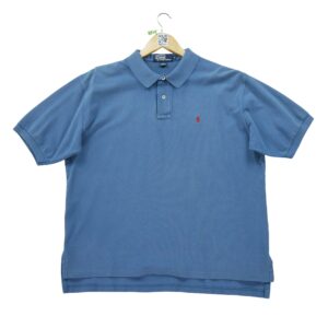 Polo manches courtes homme bleu Polo Ralph Lauren Col Polo