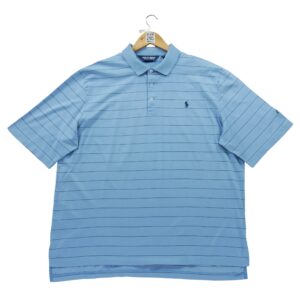 Polo manches courtes homme bleu Polo Ralph Lauren Motif a rayures Col Polo