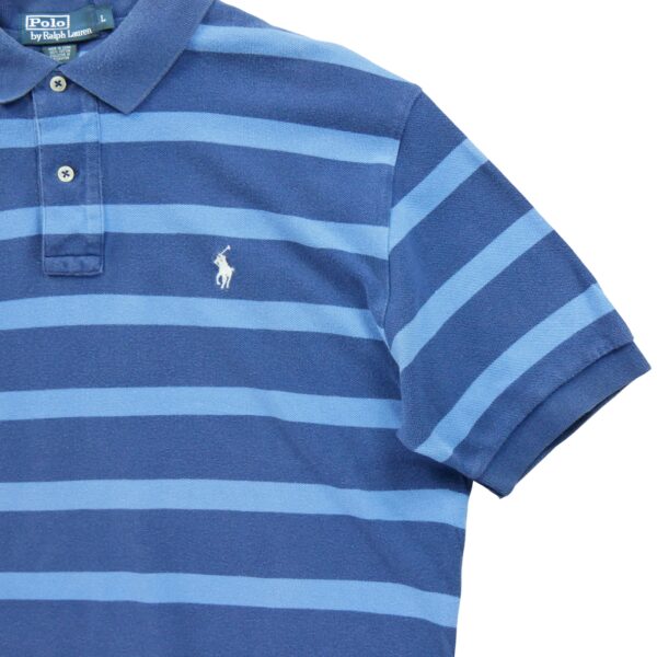 Polo manches courtes homme bleu Polo Ralph Lauren Motif a rayures Col Polo