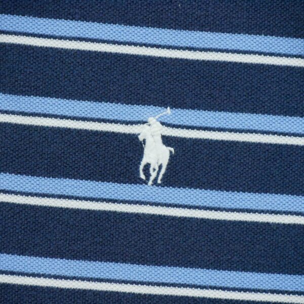Polo manches courtes homme bleu Polo Ralph Lauren Motif a rayures Col Polo