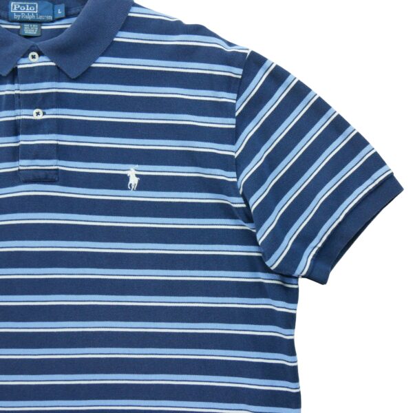 Polo manches courtes homme bleu Polo Ralph Lauren Motif a rayures Col Polo