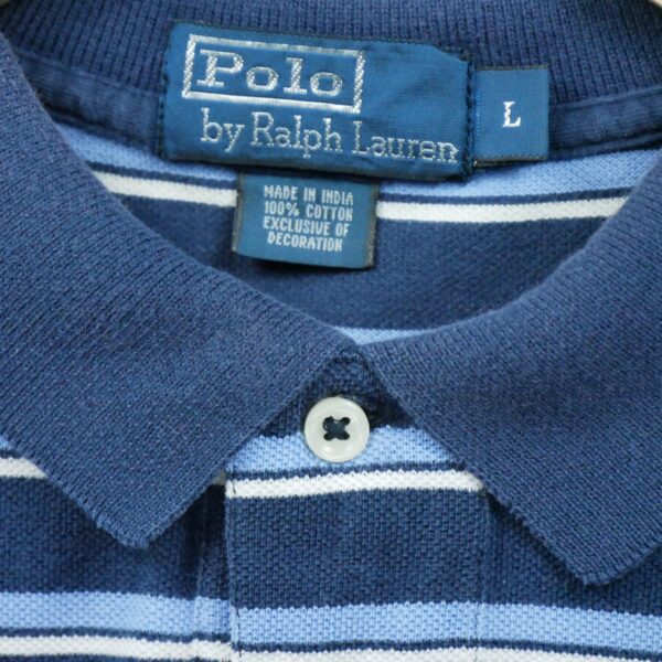 Polo manches courtes homme bleu Polo Ralph Lauren Motif a rayures Col Polo