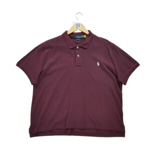 Polo manches courtes homme bordeaux Polo Ralph Lauren Col Polo