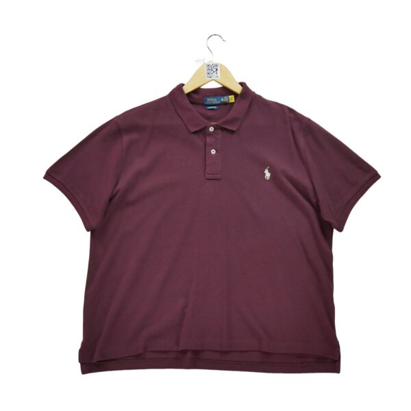 Polo manches courtes homme bordeaux Polo Ralph Lauren Col Polo