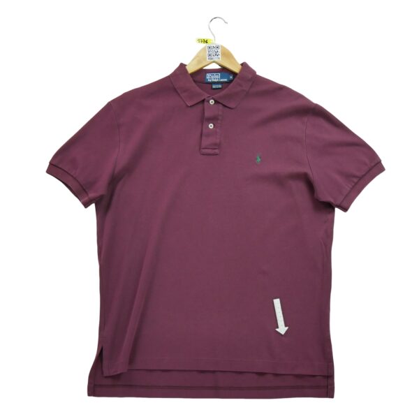 Polo manches courtes homme bordeaux Polo Ralph Lauren Col Polo
