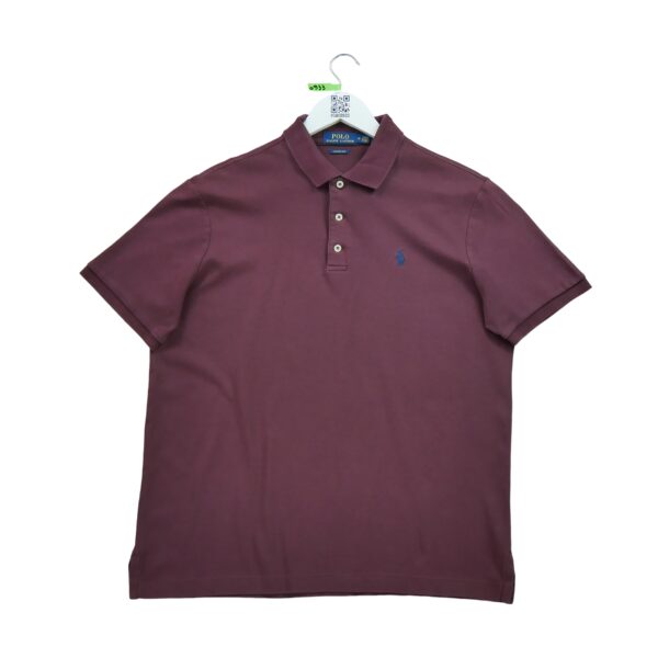 Polo manches courtes homme bordeaux Polo Ralph Lauren Col Polo